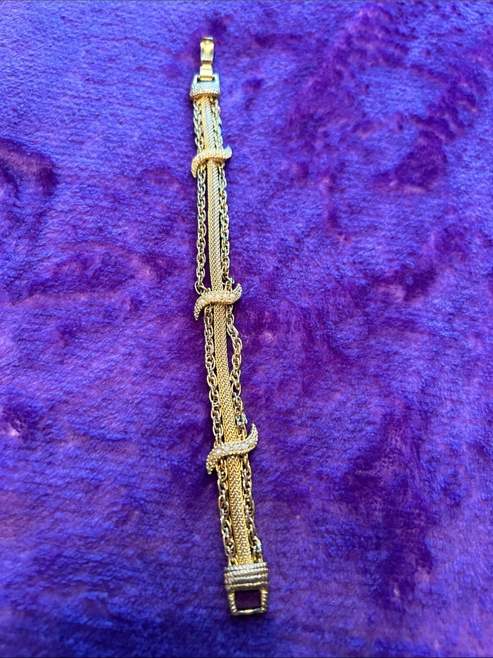 Gold-Tone Multi-Chain Knot Bracelet - Women Accessories